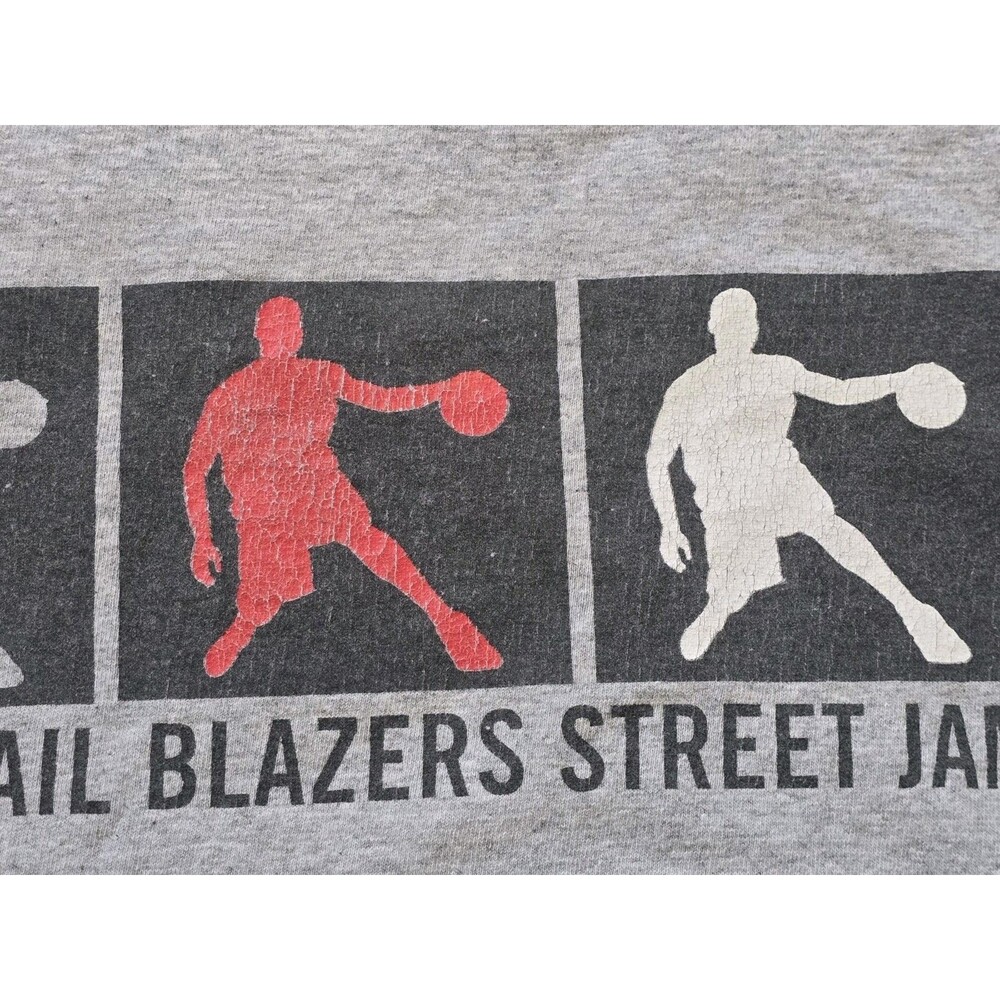 Adidas 2008 Portland Trail Blazers Street Jam T-Shirt - Men's 2XL - Gray - Picture 5 of 7